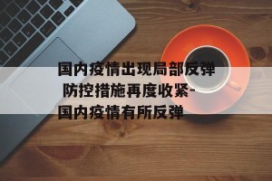 国内疫情出现局部反弹 防控措施再度收紧-国内疫情有所反弹